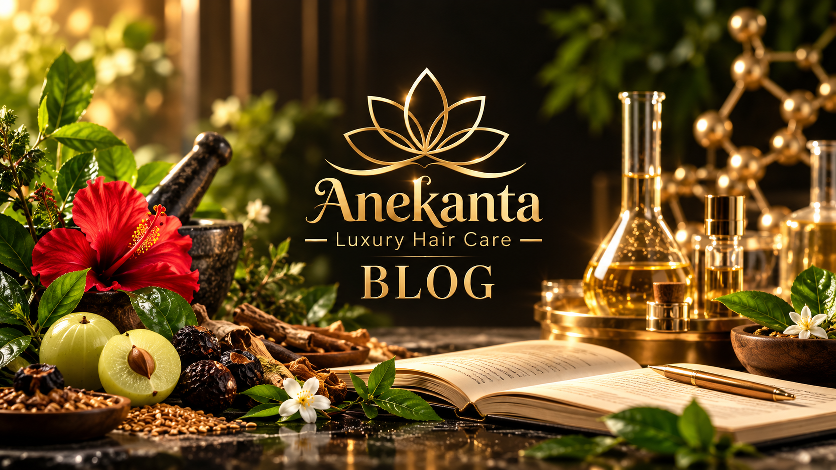 Anekanta luxury hair care blog featuring Ayurvedic botanicals, hair-care ingredients and modern cosmetic science.